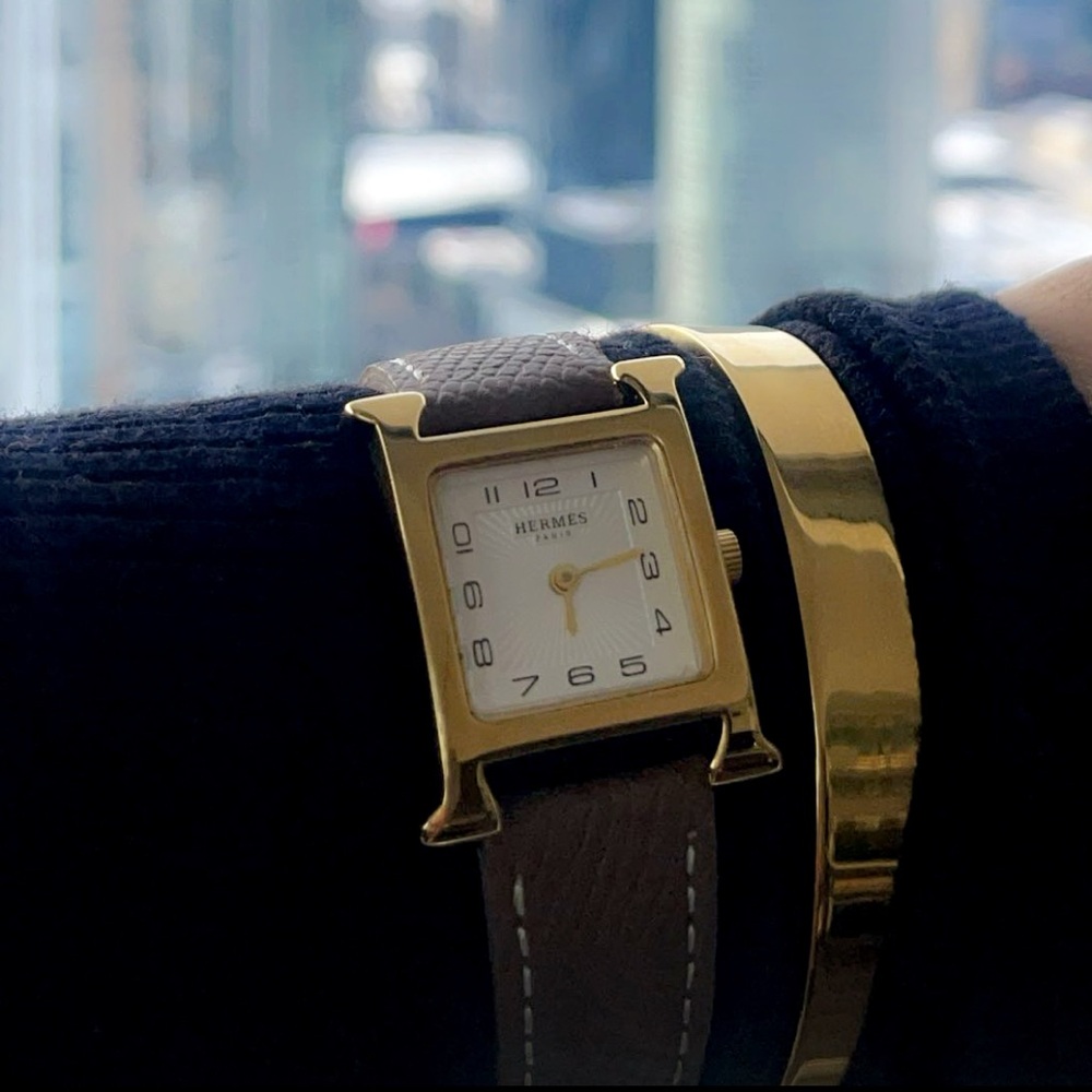 Authentic Hermes Heure H watch mini model 25 mm